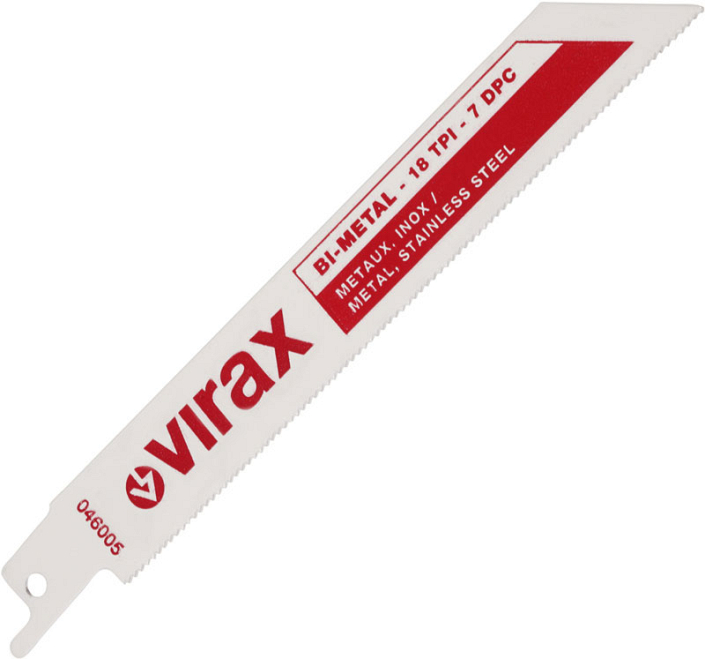 Полотна для сабельных пил по металлу Virax HSS Полотна для сабельных пил по металлу Virax HSS